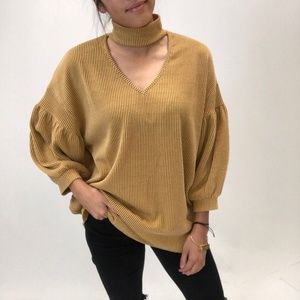 CYBER SALE! LAST S// NAYA Mustard Choker Top